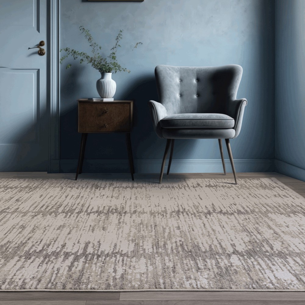 Anders Modern AN14 Boho Shimmer Rugs in Grey